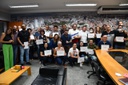 Brigadistas recebem certificado por participação em curso prático e teórico Brigadistas recebem certificado por participação em curso prático e teórico