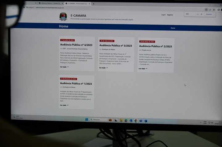 Novo sistema permite a participação nas reuniões que discutem orçamento e leis específicas
